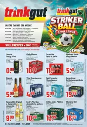 Gazetka promocyjna Trinkgut - Prospekte - Gazetka - ważna od 11.04 do 11.04.2026 - strona 1 - produkty: alkohol, Alwa, angebot, Bad, ball, Berger, buch, cin, coca-cola, cola, drink, eis, elle, energy drink, erfrischungsgetränk, erfrischungsgetränke, fanta, flasche, frankfurter, gerolsteine, gerolsteiner, getränk, getränke, gin, Havana Club, Holz, Intel, könig pilsener, limo, mineralwasser, monster, monte, payback, pils, pilsener, rama, ramazzott, ramazzotti, rheinfels quelle, rouge, sprite, steiner, Ti, veltins, vilsa, wasser, wein, weinbrand, zott