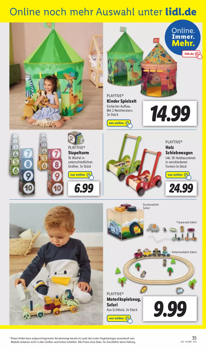 Aktueller Prospekt Lidl - Aktionsprospekt - von 19.12 bis 24.12.2022 - strona 37 - produkty: angebot, aust, Bau, dell, eis, Eisenbahn, elle, fenster, Holz, Kinder, Mode, reis, spielzeug, Ti, würfel, Zelt, ZTE