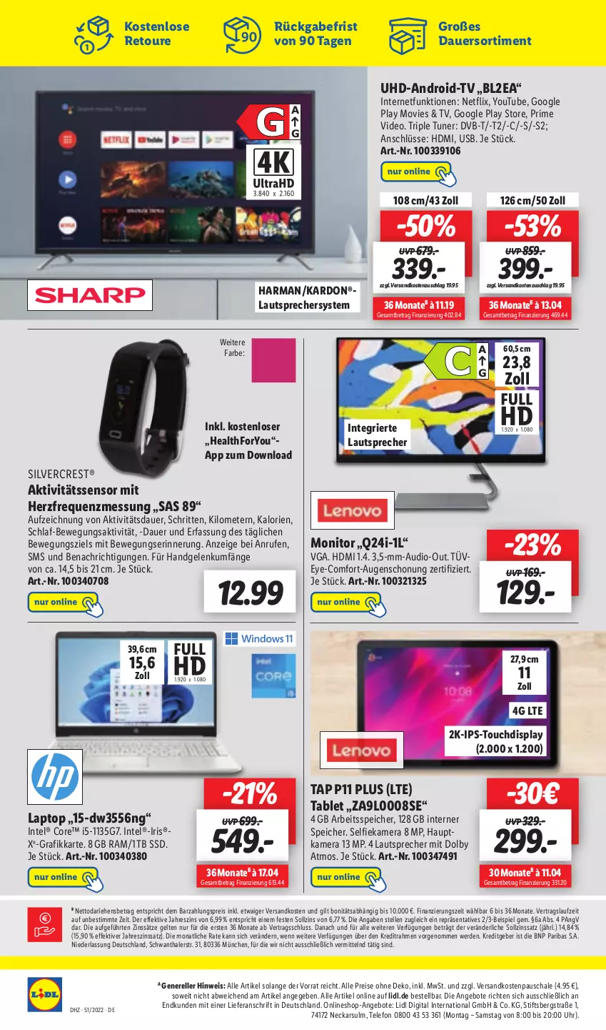 Aktueller Prospekt Lidl - Aktionsprospekt - von 19.12 bis 24.12.2022 - strona 58 - produkty: angebot, angebote, auer, deo, dvb, DVB-T, eis, elle, erde, google play, harman, hauptkamera, HDMI, Intel, kamera, Laptop, lautsprecher, monitor, ndk, netflix, reis, rel, Schal, Schale, silvercrest, ssd, tablet, telefon, Ti, tuner, uhd, uhr, usb, Yo