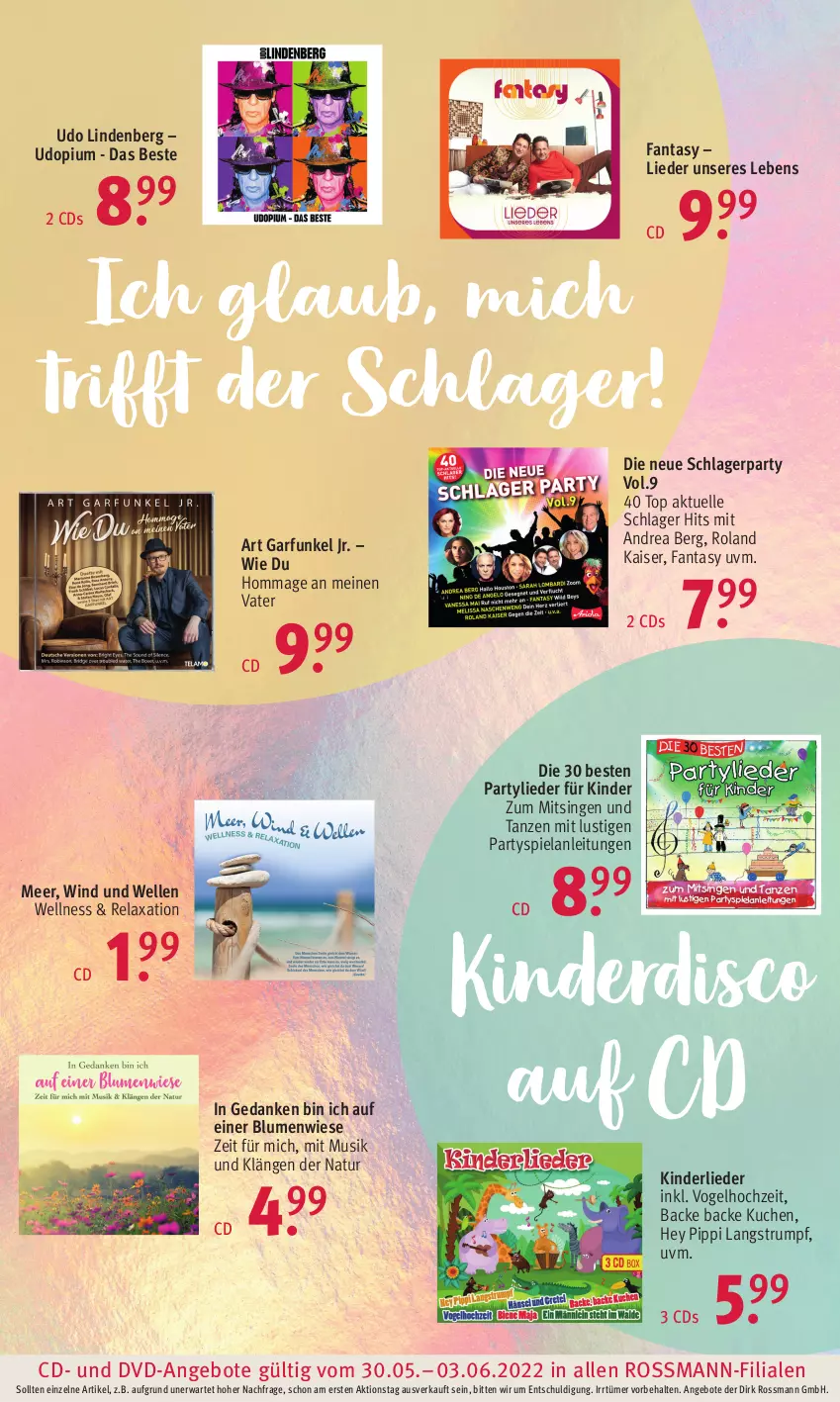 Aktueller Prospekt Rossmann - Prospekte - von 30.05 bis 03.06.2022 - strona 19 - produkty: angebot, angebote, blume, blumen, dvd, Elan, elle, fanta, Kaiser, Kinder, kuchen, Lusti, natur, rel, rum, Ti