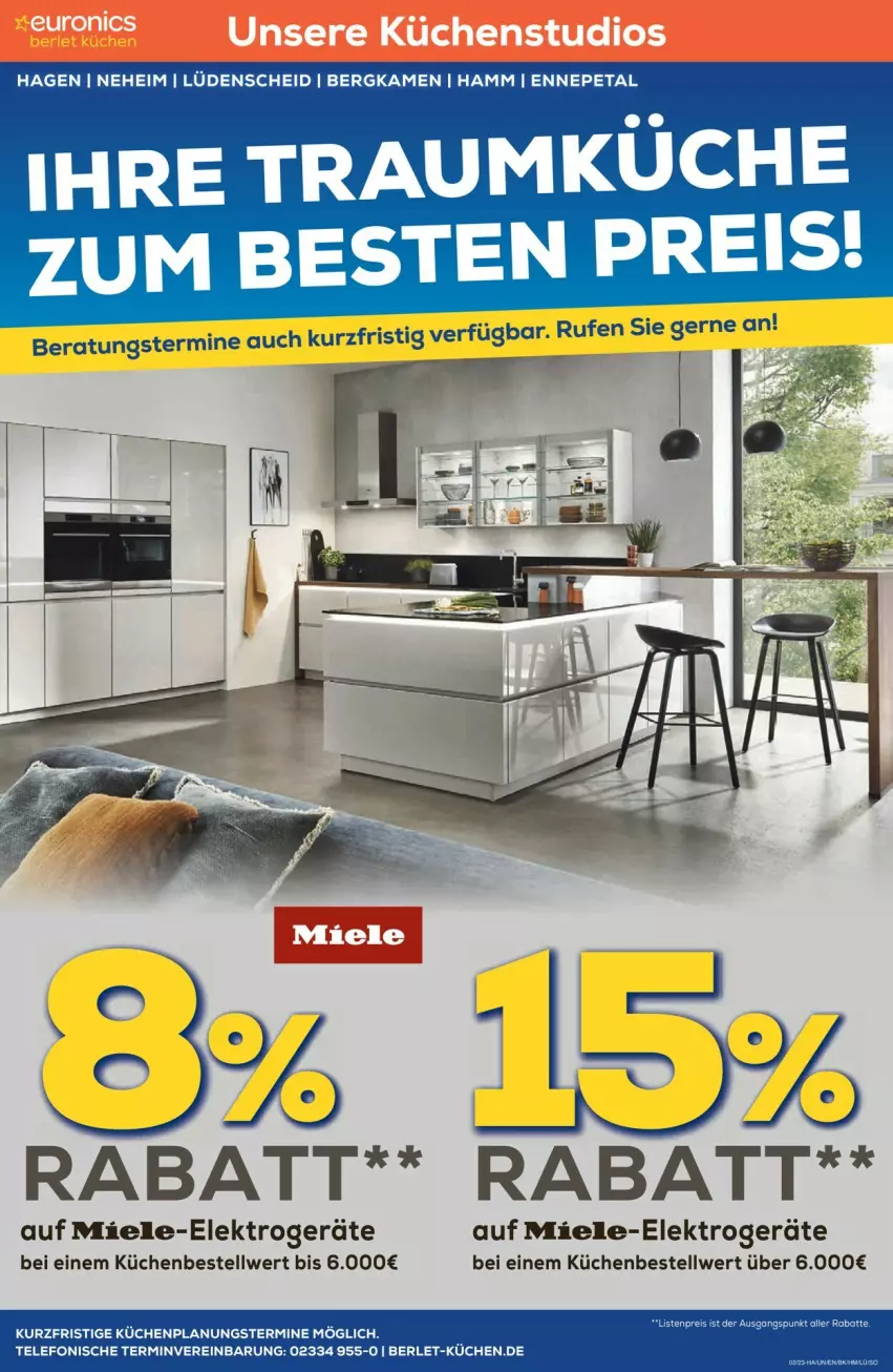 Aktueller Prospekt Euronics - Prospekte - von 11.01 bis 18.01.2023 - strona 6 - produkty: Elektro, elektrogeräte, elle, küche, Küchen