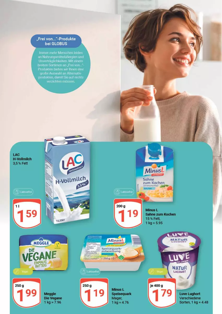 Aktueller Prospekt Globus - Prospekte - von 23.01 bis 28.01.2023 - strona 2 - produkty: eis, milch, quark, sahne, speisequark, vollmilch