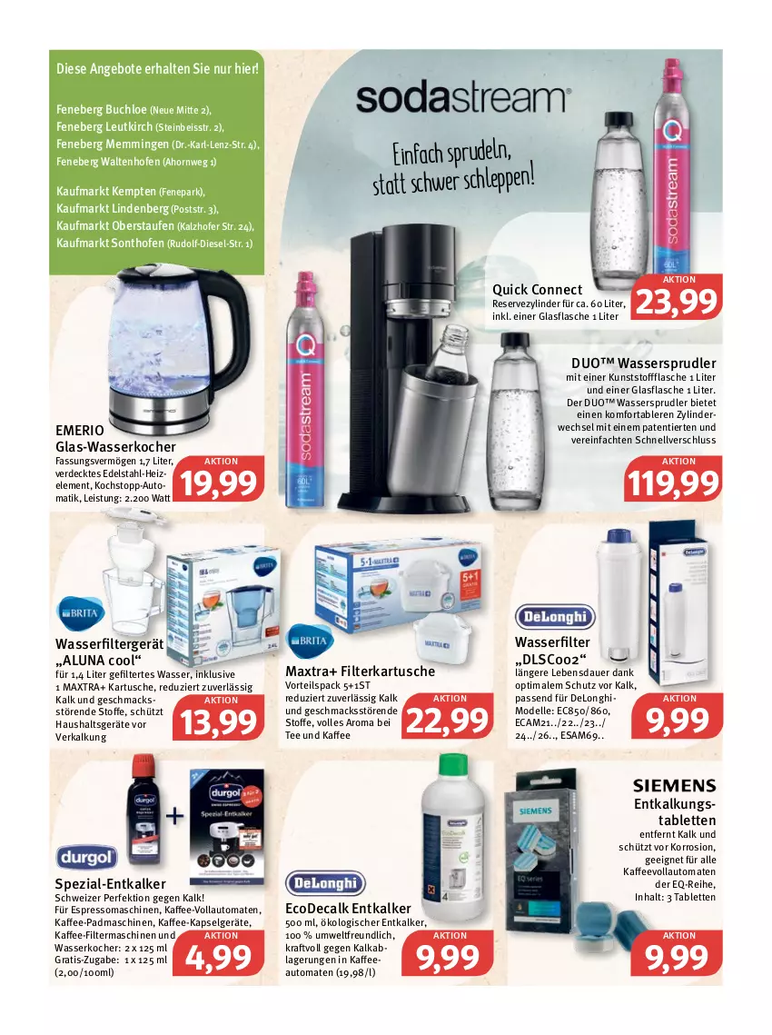 Aktueller Prospekt Feneberg - Prospekte - von 20.01 bis 22.01.2022 - strona 12 - produkty: angebot, angebote, auer, auto, buch, chloe, dell, delonghi, Diesel, edelstahl, eis, elle, emmi, entkalker, erde, espresso, flasche, glas-wasserkocher, glasflasche, Haushaltsgeräte, kaffee, kaffeeautomat, kaffeevollautomat, kaffeevollautomaten, Kocher, kraft, LG, mac, Maxtra, Mode, Ofen, rwe, Spezi, Sprudel, tablet, tablett, Tablette, tee, Ti, tomate, tomaten, vollautomaten, wasser, wasserfilter, wasserkocher, wassersprudler