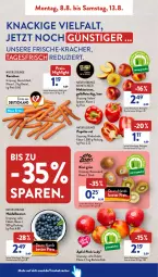 Gazetka promocyjna AldiSud - NÄCHSTE WOCHE - Gazetka - ważna od 13.08 do 13.08.2022 - strona 2 - produkty: aldi, asti, beere, beeren, beutel, eis, Elan, fleisch, heidelbeere, heidelbeeren, karotten, kiwi, kracher, leine, natur, Nektar, nektarinen, paprika, paprika rot, Pink Lady, reis, Schal, Schale, Ti, ZTE