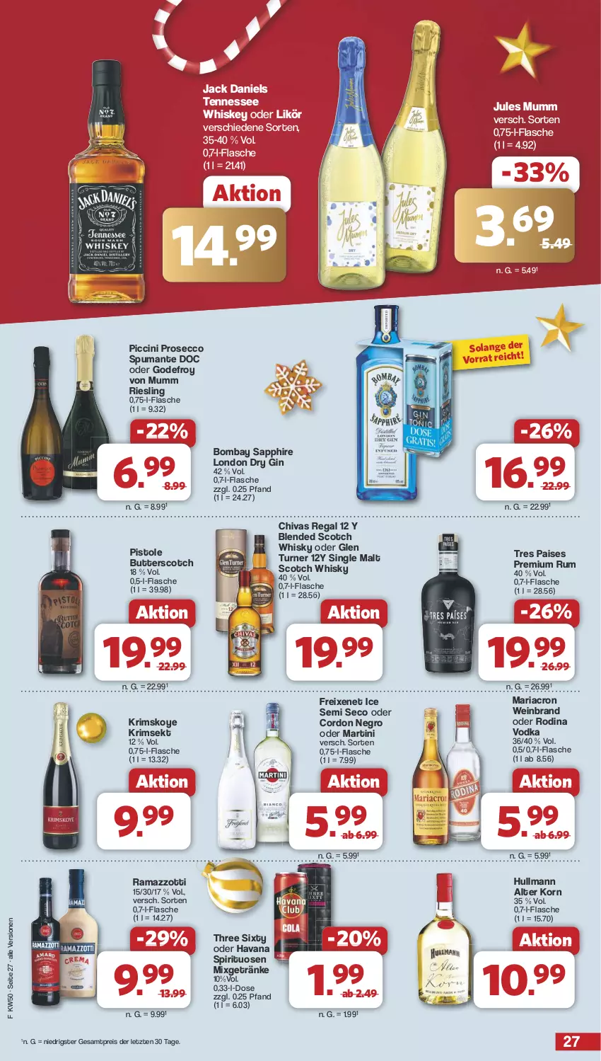 Aktueller Prospekt Famila - Prospekte - von 09.12 bis 14.12.2024 - strona 27 - produkty: blended scotch, blended scotch whisky, bombay sapphire, butter, cin, dry gin, ecco, eis, flasche, freixenet, getränk, getränke, gin, jack daniel, jack daniels, jules mumm, korn, likör, london dry, london dry gin, mariacron, martini, Mixgetränk, mumm, prosecco, puma, rama, ramazzott, ramazzotti, regal, reis, Ria, riesling, rum, sapphire, scotch, scotch whisky, sekt, single malt, spirituosen, spumante, tennessee whiskey, Three Sixty, Ti, vodka, wein, weinbrand, whiskey, whisky, zott, ZTE