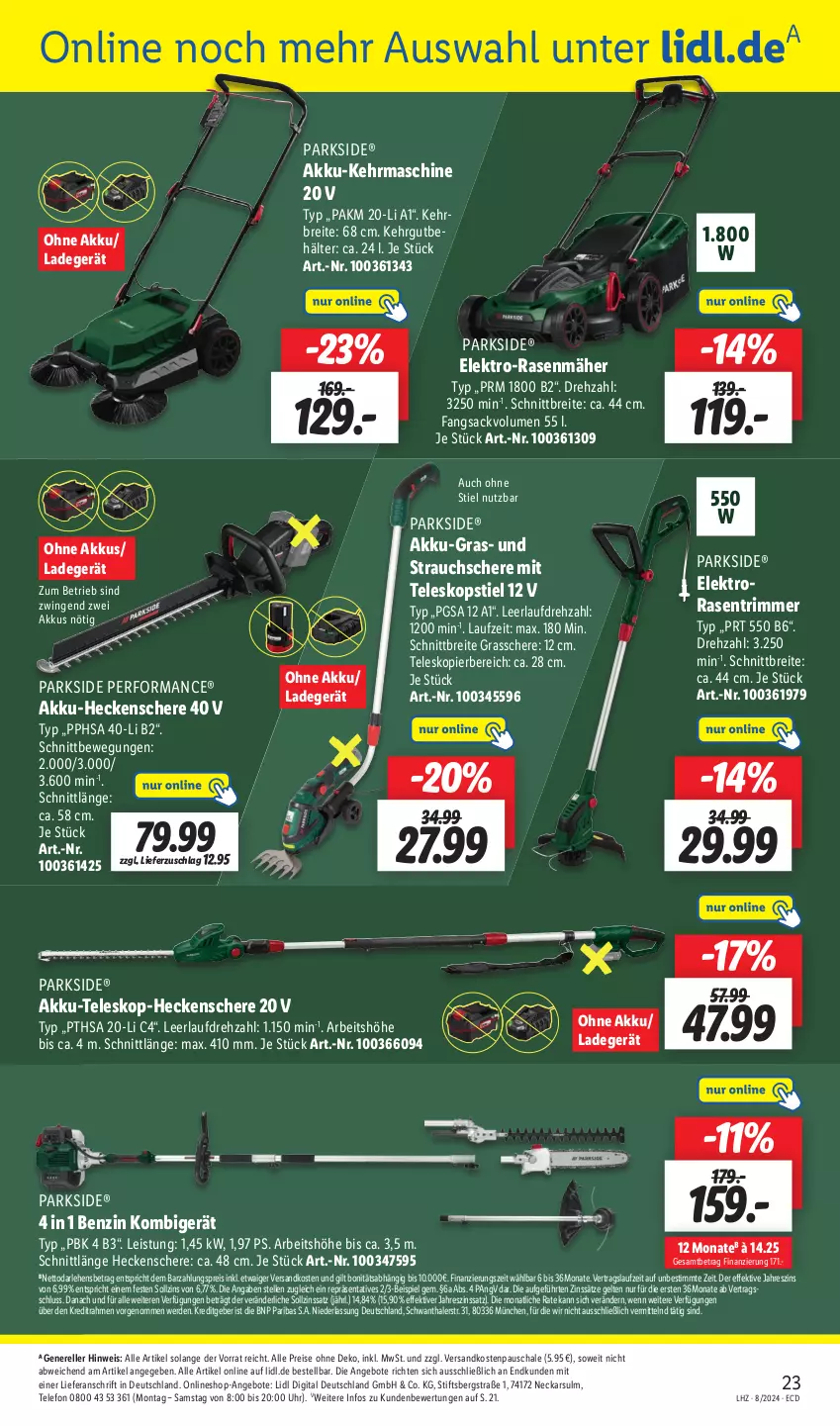 Aktueller Prospekt Lidl - Aktionsprospekt - von 19.02 bis 24.02.2024 - strona 35 - produkty: akku, akku-heckenschere, angebot, angebote, Behälter, Brei, eis, Elektro, elektro-rasenmäher, elle, erde, Grasschere, heckenschere, ladegerät, ndk, Parkside, rasen, rasenmäher, rasentrimmer, Rauch, reis, rel, sac, Schal, Schale, Schere, Strauchschere, telefon, Teleskop, teleskopstiel, Ti, uhr