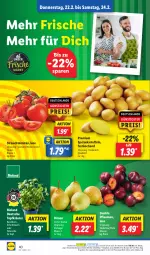 Gazetka promocyjna Lidl - Aktionsprospekt - Gazetka - ważna od 24.02 do 24.02.2024 - strona 56 - produkty: angebot, basilikum, bio, bioland, Birnen, coupon, eis, kartoffel, kartoffeln, kräuter, ndk, petersilie, pflaume, pflaumen, Rauch, reis, Schal, Schale, schnittlauch, speisekartoffeln, strauchtomaten, Ti, tomate, tomaten, topf, Topfkräuter