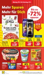 Gazetka promocyjna Lidl - Aktionsprospekt - Gazetka - ważna od 24.02 do 24.02.2024 - strona 8 - produkty: aktionspreis, angebot, Bona, coupon, cremissimo, drink, eis, elle, energy drink, langnese, langnese cremissimo, maggi, maggi fix, Milbona, ndk, Ofen, pizza, reis, Rockstar, sahne, Schal, Schale, sim, steinofen, teller, Ti, ZTE