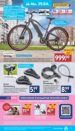 Gazetka promocyjna Aldi Nord - Von Montag - Gazetka - ważna od 04.05 do 04.05.2024 - strona 19 - produkty: acer, akku, aldi, angebot, bürste, bürsten, dell, E-Bike, eis, elle, Fahrrad, Fahrradschloss, gabel, Kette, korb, Mode, ndk, prophete, reifen, reis, Ria, ring, rwe, sattel, Schal, Schale, shimano, Sport, Ti, topper, vorteilspreis