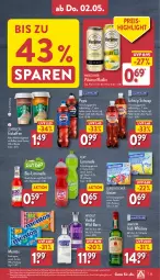 Gazetka promocyjna Aldi Nord - Von Montag - Gazetka - ważna od 04.05 do 04.05.2024 - strona 35 - produkty: Absolut Vodka, Becher, bio, durstlöscher, eis, eiskaffee, eistee, elle, erfrischungsgetränk, flasche, getränk, gin, irish whiskey, jameson, kaffee, limo, limonade, mentos, milch, pepsi, pils, pilsener, radler, reis, Schwip Schwap, starbucks, steiner, tee, teller, Ti, vodka, warsteiner, whiskey, Wild, ZTE, zucker