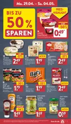 Gazetka promocyjna Aldi Nord - Von Montag - Gazetka - ważna od 04.05 do 04.05.2024 - strona 7 - produkty: aus der tiefkühlung, Becher, bifi, coppenrath, cremissimo, dessert, ehrmann, Ehrmann Grand Dessert, eis, feinkost, flasche, gin, grill, grütze, heinz, Käse, langnese, langnese cremissimo, Mantel, olive, oliven, pfanne, pfannen, pfannenkäse, reis, Rote Grütze, sahne, salami, sauce, sim, stieleis, Ti, und pfanne, ZTE