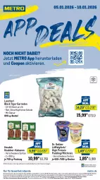 Gazetka promocyjna Metro - App-Deals - Gazetka - ważna od 10.01 do 10.01.2026 - strona 1 - produkty: abholpreise, angebot, angebote, Becher, beutel, coupon, Dr. Oetker, eis, garnelen, houdek, ilag, kabanos, lack, LG, Löffel, Metro, metro gastro, milch, milchreis, pudding, Rauch, reis, rwe, Schal, Schale, Ti