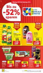 Gazetka promocyjna Lidl - Aktionsprospekt - Gazetka - ważna od 23.09 do 23.09.2023 - strona 10 - produkty: Bad, banane, bananen, drink, duschbad, duschdas, elle, energy drink, frischkäse, frucht, fruchtsaft, fruchtsaftgetränk, getränk, Käse, kerrygold, ndk, pfanne, Pfanner, Rockstar, saft, Schal, Schale, schoko, teller, Ti