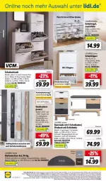 Gazetka promocyjna Lidl - Aktionsprospekt - Gazetka - ważna od 23.09 do 23.09.2023 - strona 36 - produkty: angebot, angebote, Bank, braun, dell, eis, elle, Garderobe, kleid, kleider, kommode, LG, Mode, ndk, paar schuhe, paneel, regal, reis, rel, Ria, Schal, Schale, Schrank, schubladen, schuhe, schuhregal, schuhschrank, sitzbank, Stufenmatten, telefon, Ti, uhr, weck