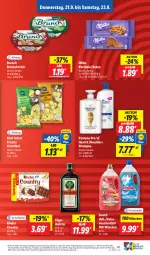 Gazetka promocyjna Lidl - Aktionsprospekt - Gazetka - ważna od 23.09 do 23.09.2023 - strona 57 - produkty: aktionspreis, angebot, aufstrich, brot, brotaufstrich, colorwaschmittel, coupon, eis, elle, Germ, jägermeister, keks, kekse, Kinder, kinder country, Meister, milka, pantene, pantene pro-v, preisvorteil, pro-v, reis, shampoo, teller, Ti, torte, tortelloni, waschmittel, ZTE