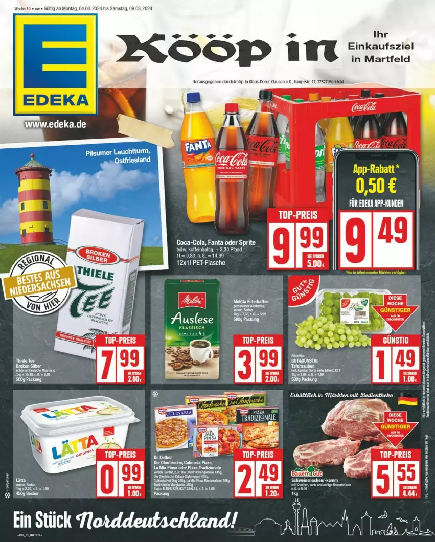 Aktueller Prospekt Edeka - Prospekte - von 04.03 bis 09.03.2024 - strona 1 - produkty: eis, lätta, reis, tee, Ti, top-preis