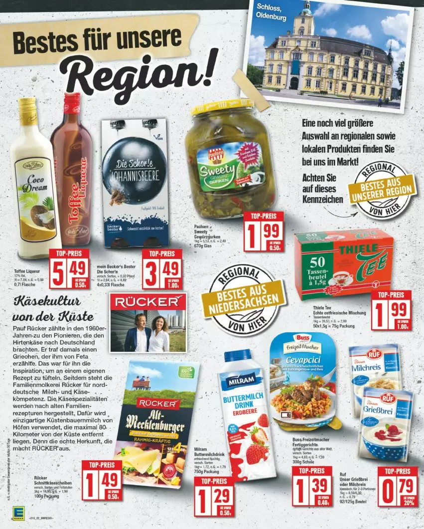 Aktueller Prospekt Edeka - Prospekte - von 04.03 bis 09.03.2024 - strona 2 - produkty: auer, Bau, Bauer, beutel, Brei, eis, erde, fertiggericht, fertiggerichte, feta, flasche, gewürz, Gewürzgurke, gewürzgurken, gurke, gurken, hirtenkäse, Käse, käsescheiben, Liege, mac, milch, milchreis, milram, Rana, reis, rezept, rwe, schnittkäse, schnittkäsescheiben, Spezi, tee, Ti