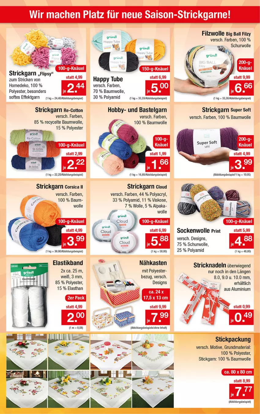 Aktueller Prospekt Zimmermann - Prospekte - von 04.09.2021 bis 09.09.2023 - strona 9 - produkty: asti, ball, Bau, baumwolle, eis, Hobby, LG, mac, Ria, socken, Strickgarn, Ti, wolle