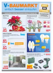 Gazetka promocyjna Vmarkt - V-Baumarkt - Gazetka - ważna od 22.12 do 22.12.2021 - strona 1 - produkty: akku, akku-bohrschrauber, angebot, angebote, Bau, bodenfliese, Bohrschrauber, brie, ente, , kerze, koffer, ladegerät, leuchtmittel, natur, naturstein, phalaenopsis, Ti, topf, übertopf, wasser, Weihnachtsstern