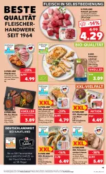 Gazetka promocyjna Kaufland - Prospekt - Gazetka - ważna od 14.02 do 14.02.2024 - strona 19 - produkty: angebot, angebote, besteck, bio, braten, bratwurst, burger, eis, elle, fleisch, fleisch in selbstbedienung, geschirr, gulasch, hamburger, ilag, jungbullen, paprika, pfanne, pfannen, pfeffer, purland, regal, rind, saft, schnitten, schnitzel, schwein, schwein und rind, schweine, schweinenacken, schweineschnitzel, Speck, steak, teller, Ti, wein, weine, wurst