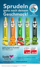 Gazetka promocyjna Kaufland - Prospekt - Gazetka - ważna od 14.02 do 14.02.2024 - strona 49 - produkty: angebot, angebote, apfel, limette, mac, Mett, minze, orange, passend für alle, Soda, sodastream, Sprudel, Ti, wasser, wassersprudler, Yo, zitrone, zucker