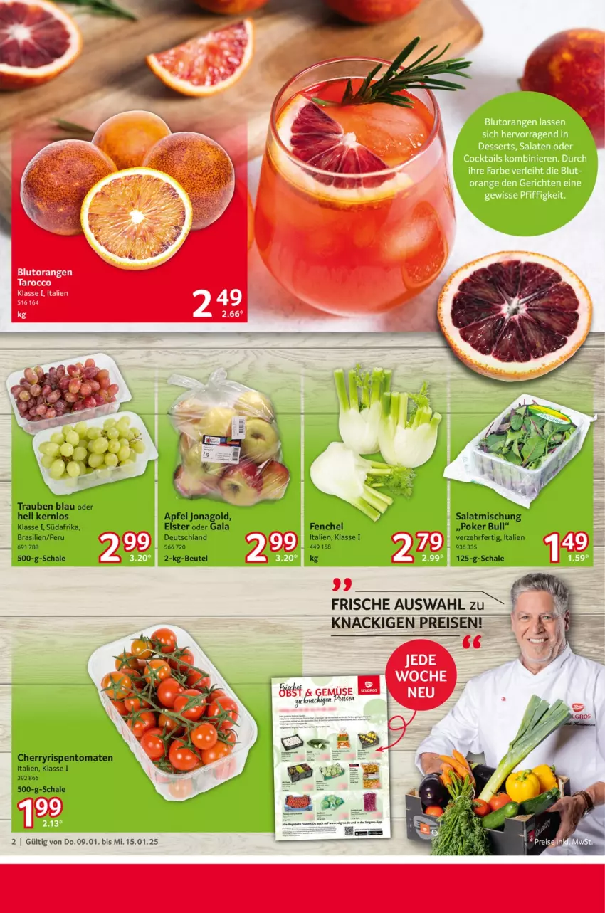 Aktueller Prospekt Selgros - Food - von 09.01 bis 15.01.2025 - strona 2 - produkty: cocktail, cocktails, dessert, desserts, eis, orange, reis, salat, salate, Ti