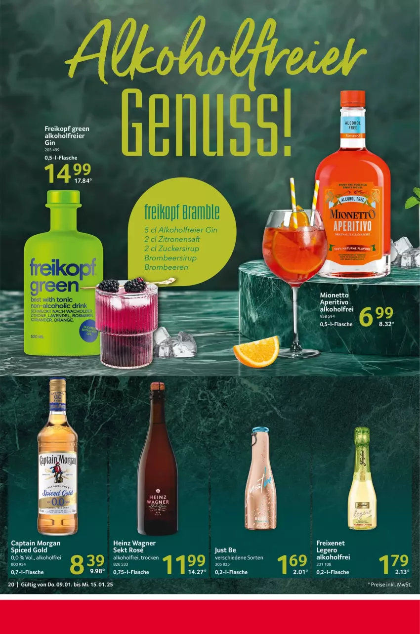 Aktueller Prospekt Selgros - Food - von 09.01 bis 15.01.2025 - strona 20 - produkty: alkohol, drink, eier, eis, elle, flasche, gin, heinz, lavendel, orange, reis, Ria, rosmarin, sekt, Ti, tonic, wagner