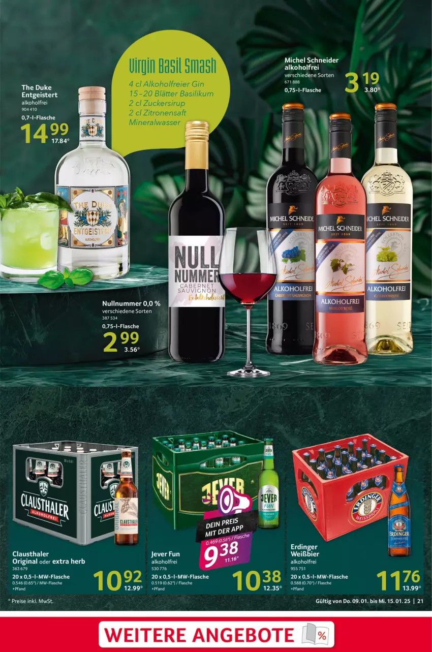 Aktueller Prospekt Selgros - Food - von 09.01 bis 15.01.2025 - strona 21 - produkty: alkohol, angebot, angebote, aust, basilikum, bier, clausthaler, eis, flasche, gin, Michel Schneider, mw-flasche, reis, Ti