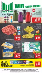 Gazetka promocyjna Marktkauf - Prospekt - Gazetka - ważna od 10.09 do 10.09.2022 - strona 1 - produkty: angebot, angebote, Becher, brötchen, eis, elle, fleisch, gin, hackfleisch, isolierkanne, Kamill, kamille, meggle, papier, reis, salz, schwein, schweine, Schweinehackfleisch, tafeltrauben, teller, Ti, toilettenpapier, trauben, uhr, wein, weine, weizenbrötchen, ZTE, zucker