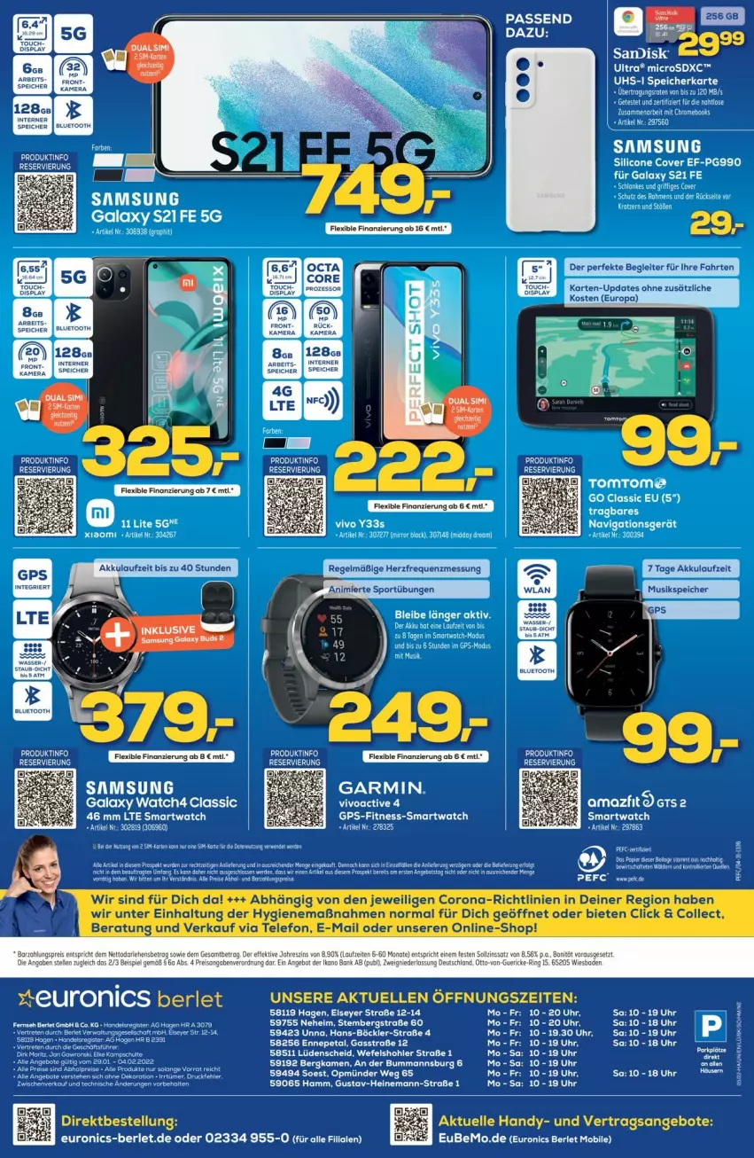 Aktueller Prospekt Euronics - Prospekte - von 02.02 bis 09.02.2022 - strona 8 - produkty: akku, angebot, angebote, corona, eis, elle, garmin, GPS, Handy, microsd, microsdxc, navigationsgerät, Samsung, samsung galaxy, Samsung Galaxy S, Samsung Galaxy S21, smartwatch, speicherkarte, tee, telefon, Ti, uhr, uhs-i speicherkarte