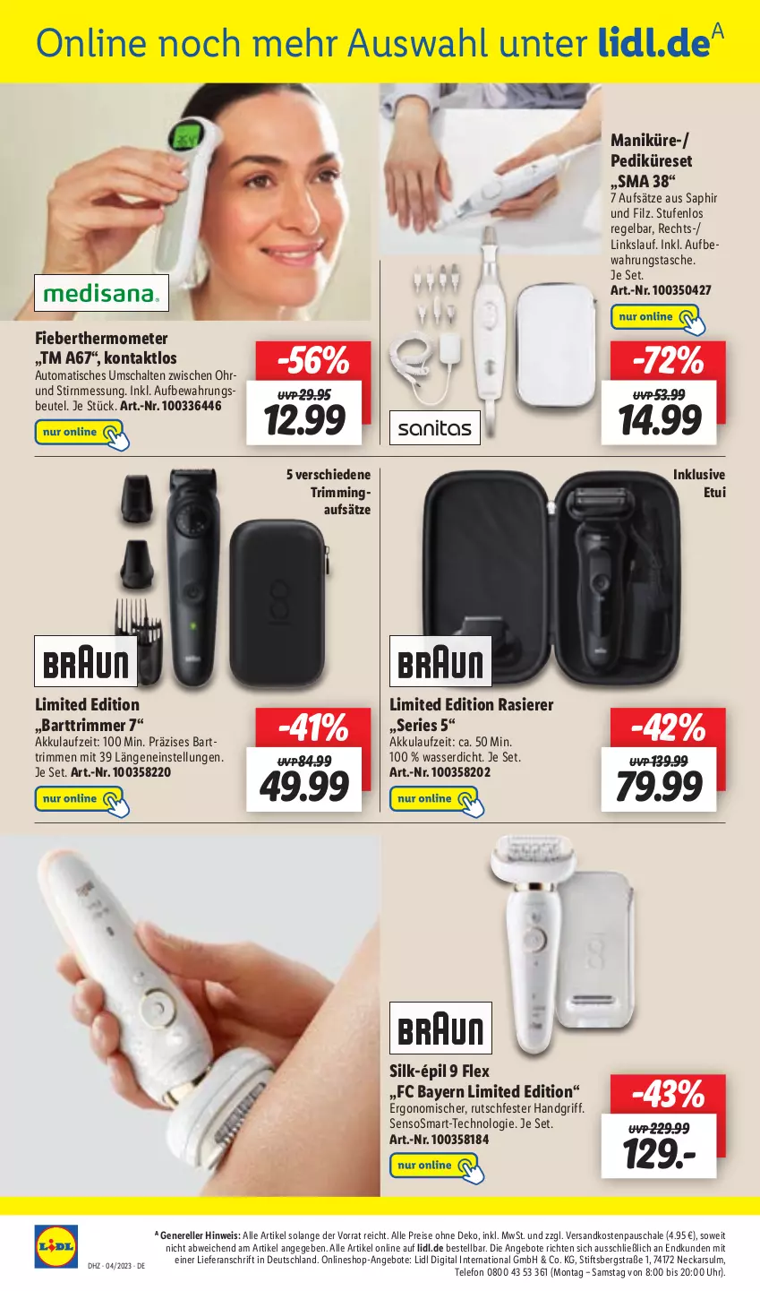 Aktueller Prospekt Lidl - Aktionsprospekt - von 23.01 bis 28.01.2023 - strona 44 - produkty: akku, angebot, angebote, aufbewahrungstasche, auto, beutel, eis, elle, Fieberthermometer, ndk, rasierer, reis, rel, Schal, Schale, Tasche, telefon, thermometer, Ti, tisch, uhr, wasser