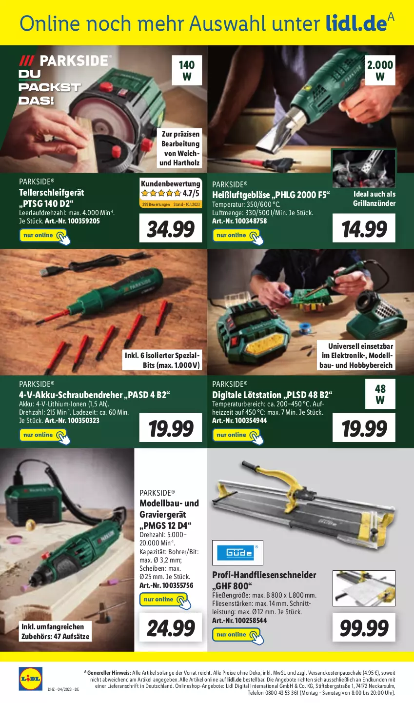 Aktueller Prospekt Lidl - Aktionsprospekt - von 23.01 bis 28.01.2023 - strona 46 - produkty: akku, angebot, angebote, anzünder, Bau, dell, eis, Elektro, elle, grill, grillanzünder, Hobby, Holz, LG, Mode, ndk, Parkside, reis, rel, Schal, Schale, schrauben, Schraubendreher, Spezi, telefon, teller, Ti, uhr