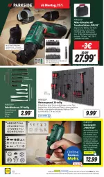 Gazetka promocyjna Lidl - Aktionsprospekt - Gazetka - ważna od 28.01 do 28.01.2023 - strona 12 - produkty: akku, deka, eis, elle, ente, Holz, Kabelbinderset, koffer, ladekabel, ndk, Parkside, reis, Ria, ring, Schal, Schale, Ti, tisch, usb, Wandtafel, werkzeug, ZTE