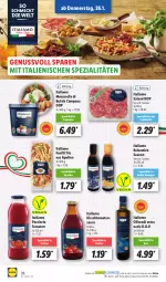 Gazetka promocyjna Lidl - Aktionsprospekt - Gazetka - ważna od 28.01 do 28.01.2023 - strona 28 - produkty: balsam, balsamico, di bufala, fusilli, italiamo, kirsch, mozzarella, ndk, nuss, olive, oliven, olivenöl, olivenöl extra, rel, salami, sauce, saucen, Schal, Schale, Spezi, Ti, tomate, tomaten