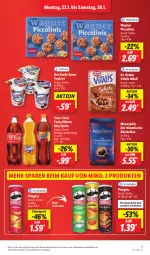 Gazetka promocyjna Lidl - Aktionsprospekt - Gazetka - ważna od 28.01 do 28.01.2023 - strona 7 - produkty: angebot, auer, Bau, Bauer, coca-cola, cola, Dr. Oetker, eis, elle, fanta, joghur, joghurt, kaffee, Mezzo Mix, mövenpick, müsli, piccolinis, pringles, reis, ring, röstkaffee, sprite, teller, Ti, vita, vitalis, vitalis müsli, wagner, ZTE