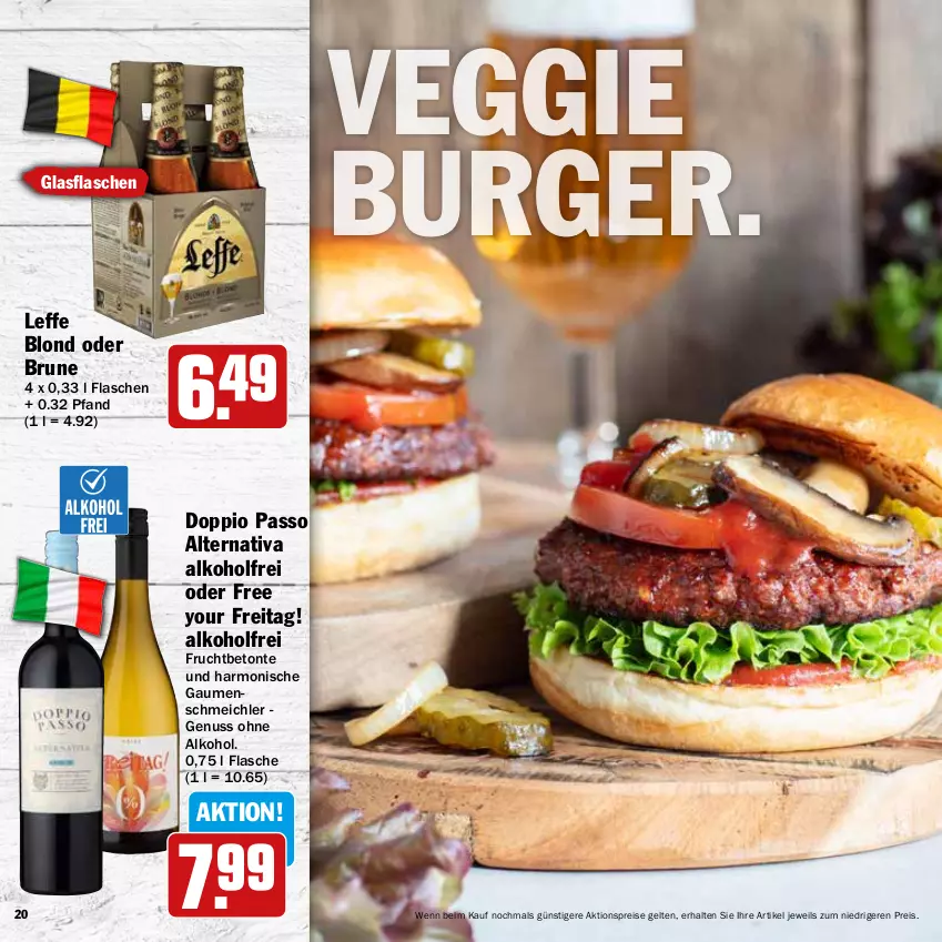 Aktueller Prospekt Hit - Wochenprospekt - von 19.05 bis 14.06.2025 - strona 20 - produkty: aktionspreis, alkohol, burger, doppio passo, eis, flasche, frucht, glasflasche, nuss, ohne alkohol, passo, reis, Ti, veggie, Yo