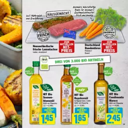 Gazetka promocyjna Hit - Wochenprospekt - Gazetka - ważna od 14.06 do 14.06.2025 - strona 15 - produkty: auer, bio, blume, blumen, blumenöl, Bundmöhren, condimento, Condimento Bianco, discount, eis, elle, flasche, lachs, lamm, lammlachse, mac, milch, möhren, natur, reis, Ti