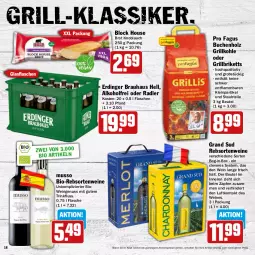 Gazetka promocyjna Hit - Wochenprospekt - Gazetka - ważna od 14.06 do 14.06.2025 - strona 18 - produkty: aktionspreis, alkohol, bag-in-box, beutel, bio, briketts, brot, buch, eis, erdinger, flasche, glasflasche, grand sud, grill, grillbriketts, Grillkohle, Holz, knoblauch, lamm, nuss, obst, oder radler, radler, rebsortenweine, reis, Ti, wein, weine