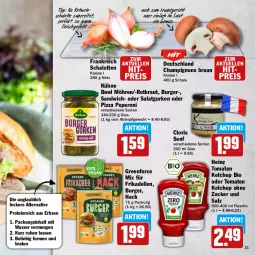 Gazetka promocyjna Hit - Wochenprospekt - Gazetka - ważna od 14.06 do 14.06.2025 - strona 21 - produkty: bio, braten, braun, burger, champignon, champignons, champignons braun, dell, eis, elle, erbsen, flasche, fleisch, frikadellen, gurke, gurken, heinz, ketchup, Kraut, Kühne, LG, möhren, nudel, Nudelgericht, nuss, peperoni, Peroni, pizza, reis, rotwein, salat, Salatgurke, salatgurken, salz, sandwich, Schal, Schale, Schalotte, senf, Ti, tomate, tomaten, tomaten ketchup, wasser, wein, zucker