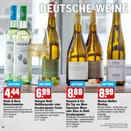 Gazetka promocyjna Hit - Wochenprospekt - Gazetka - ważna od 14.06 do 14.06.2025 - strona 26 - produkty: aktionspreis, burgunder, cuvée, eis, flasche, grauburgunder, mac, rebsortenweine, reis, riesling, sauvignon, sauvignon blanc, Ti, tisch, wein, weine, Weißburgunder
