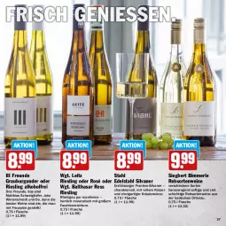 Gazetka promocyjna Hit - Wochenprospekt - Gazetka - ważna od 14.06 do 14.06.2025 - strona 27 - produkty: alkohol, Bad, burgunder, edelstahl, elle, flasche, grauburgunder, kräuter, leitz, merl, rebsortenweine, riesling, saft, silvaner, Ti, wein, weine