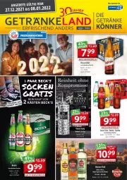 Gazetka promocyjna Getraenkeland - Gazetka - ważna od 08.01 do 08.01.2022 - strona 1 - produkty: aktionspreis, coca-cola, cola, eis, erde, fanta, hasseröder, Havana Club, reis, salz, sprite, Ti, vodka