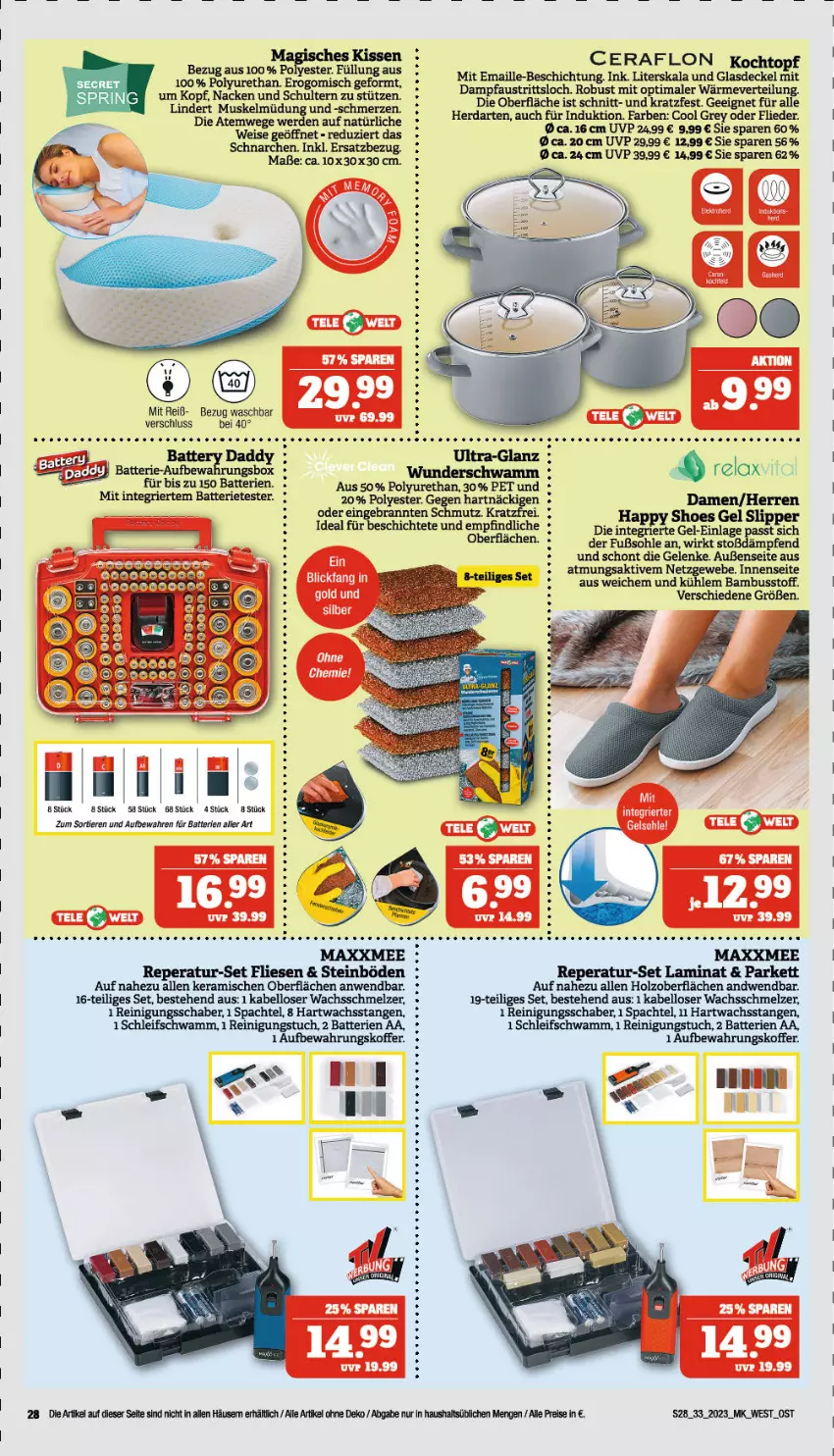 Aktueller Prospekt Marktkauf - Prospekt - von 13.08 bis 19.08.2023 - strona 28 - produkty: aufbewahrungsbox, aust, batterie, batterien, decke, Deckel, eis, elle, erde, flieder, Glasdeckel, herdarten, Holz, kissen, Kochtopf, laminat, maille, Pfau, Reinigung, reis, rel, schwamm, slip, Slipper, spachtel, teller, Ti, Tiere, topf