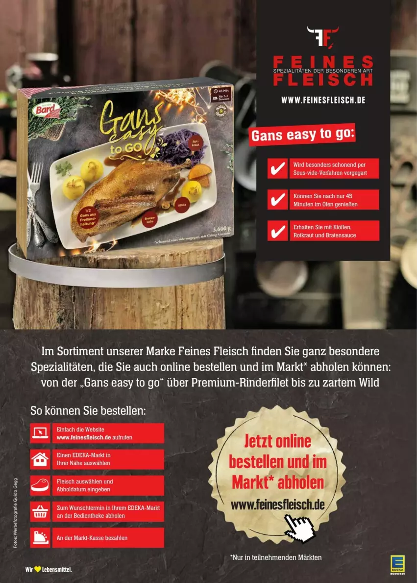 Aktueller Prospekt Edeka - Prospekte - von 20.01 bis 27.01.2024 - strona 35 - produkty: braten, deka, eis, elle, filet, fleisch, Kraut, Ofen, rind, rinder, rinderfilet, sauce, Spezi, Ti, Wild