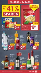 Gazetka promocyjna Aldi Nord - Von Montag - Gazetka - ważna od 24.02 do 24.02.2024 - strona 7 - produkty: alkohol, Alwa, Amber, beutel, brunnen, chia, chianti, cocktail, cocktails, dovgan, drink, drinks, dry gin, eis, elle, erfrischungsgetränk, flasche, franken brunnen, gerolsteine, gerolsteiner, getränk, gin, kuchen, london dry, london dry gin, mineralwasser, pelmeni, Pfannkuchen, reis, Rockstar, rotkäppchen, rotwein, sekt, steiner, Tasche, taschen, taschki, teller, Ti, wasser, wein, ZTE