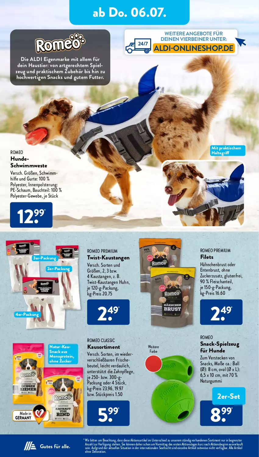 Aktueller Prospekt AldiSud - NÄCHSTE WOCHE - von 03.07 bis 08.07.2023 - strona 26 - produkty: aldi, alle artikel ohne dekoration, angebot, angebote, aust, ball, Bau, beutel, dekoration, eis, elle, ente, Entenbrust, filet, filets, fleisch, gin, hähnchenbrust, natur, reis, snack, snacks, spielzeug, Stier, Ti, tisch, Weste, ZTE, zucker