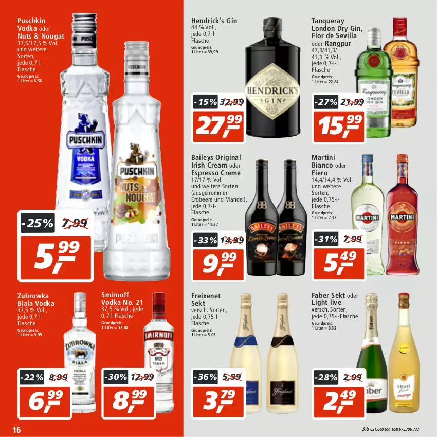 Aktueller Prospekt Real - von 01.08 bis 06.08.2022 - strona 16 - produkty: baileys, beere, creme, dry gin, eis, erdbeere, espresso, flasche, freixenet, gin, irish cream, london dry, london dry gin, mandel, martini, oder espresso, puschkin vodka, reis, sekt, smirnoff, Tanqueray, Ti, vodka