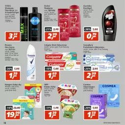 Gazetka promocyjna Real - Gazetka - ważna od 06.08 do 06.08.2022 - strona 18 - produkty: baby-dry, colgate, colgate total, cosmea, creme, deo, duschdas, duschgel, eis, elle, elvital, flasche, haarspray, hipp, Kinder, LG, oder schaumfestiger, pampers, Pants, reis, rexona, roll-on, Schal, Schale, schaumfestiger, sensodyne, shampoo, shampoo oder spülung, slip, slipeinlagen, spülung, syoss, teller, Ti, vita, windeln, windeln oder pants, Yo, zahncreme