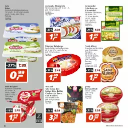 Gazetka promocyjna Real - Gazetka - ważna od 06.08 do 06.08.2022 - strona 6 - produkty: albray, arla, arla buko, aufstrich, babybel, Bad, brot, brotaufstrich, Buko, butter, chili, deutscher schnittkäse, eis, französischer weichkäse, frischkäse, frischkäsezubereitung, grünländer, halbfester schnittkäse, Käse, käsescheiben, mozzarella, Popp, reis, rel, Rügener, rügener badejunge, saint albray, schnittkäse, schnittkäsescheiben, weichkäse, würfel, Yo, YouCook, zott, zottarella