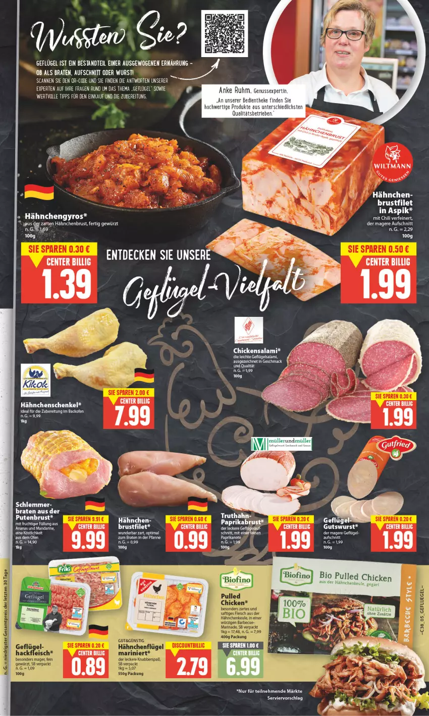 Aktueller Prospekt Edeka - Angebote der Woche - von 18.09 bis 23.09.2023 - strona 5 - produkty: aufschnitt, backofen, bio, biofino, braten, elle, erde, Geflügel, gewürz, hähnchenbrust, hähnchenschenkel, henkel, mac, Müller, nuss, Ofen, paprika, pfanne, salami, schenkel, tee, Ti, wiltmann, wurst